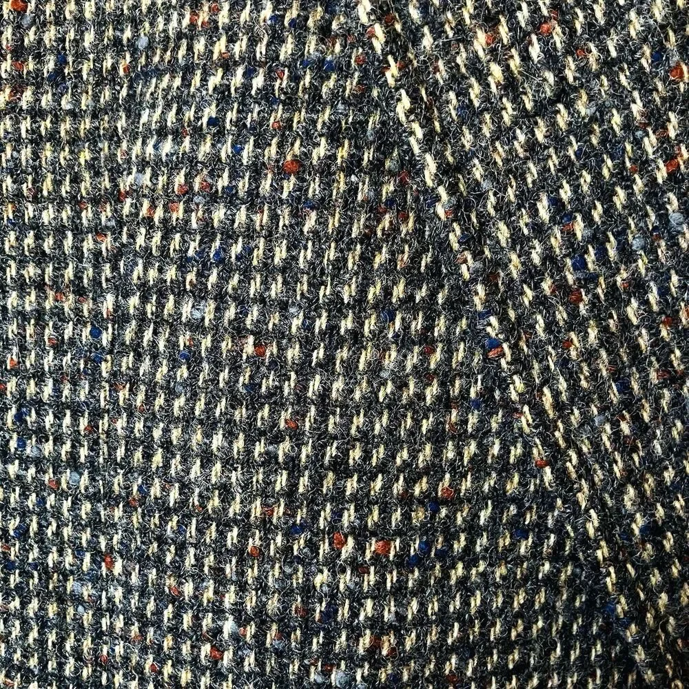 Stanley Blacker Vintage Tweed Wool Sport Coat Gray Fleck Check 42 44 USA Preppy